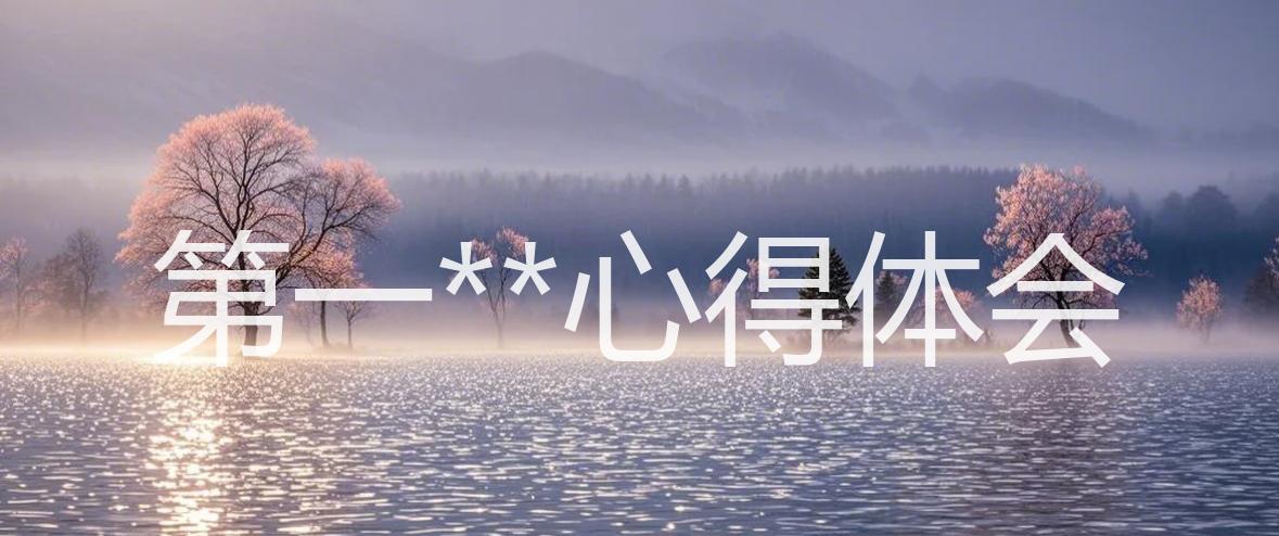 第一**心得体会